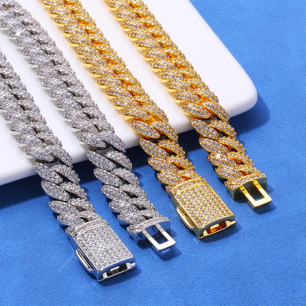 10mm S925 & Moissanite Cuban Link Chain