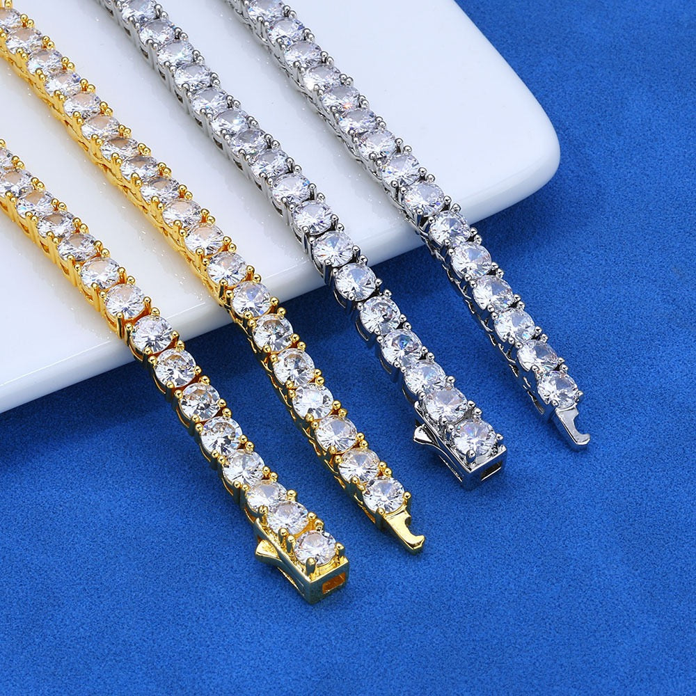 3mm/ 4mm/ 5mm S925 & Moissanite Tennis Chain