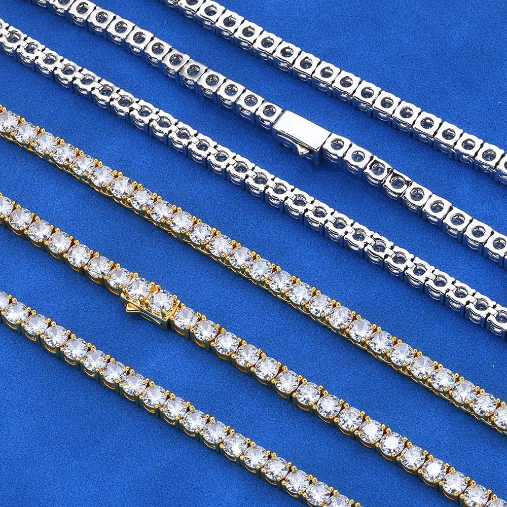 3mm/ 4mm/ 5mm S925 & Moissanite Tennis Chain