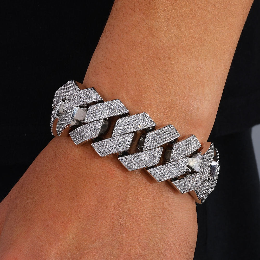 Iced Out 26mm Baguette Cut Cuban Bracelet