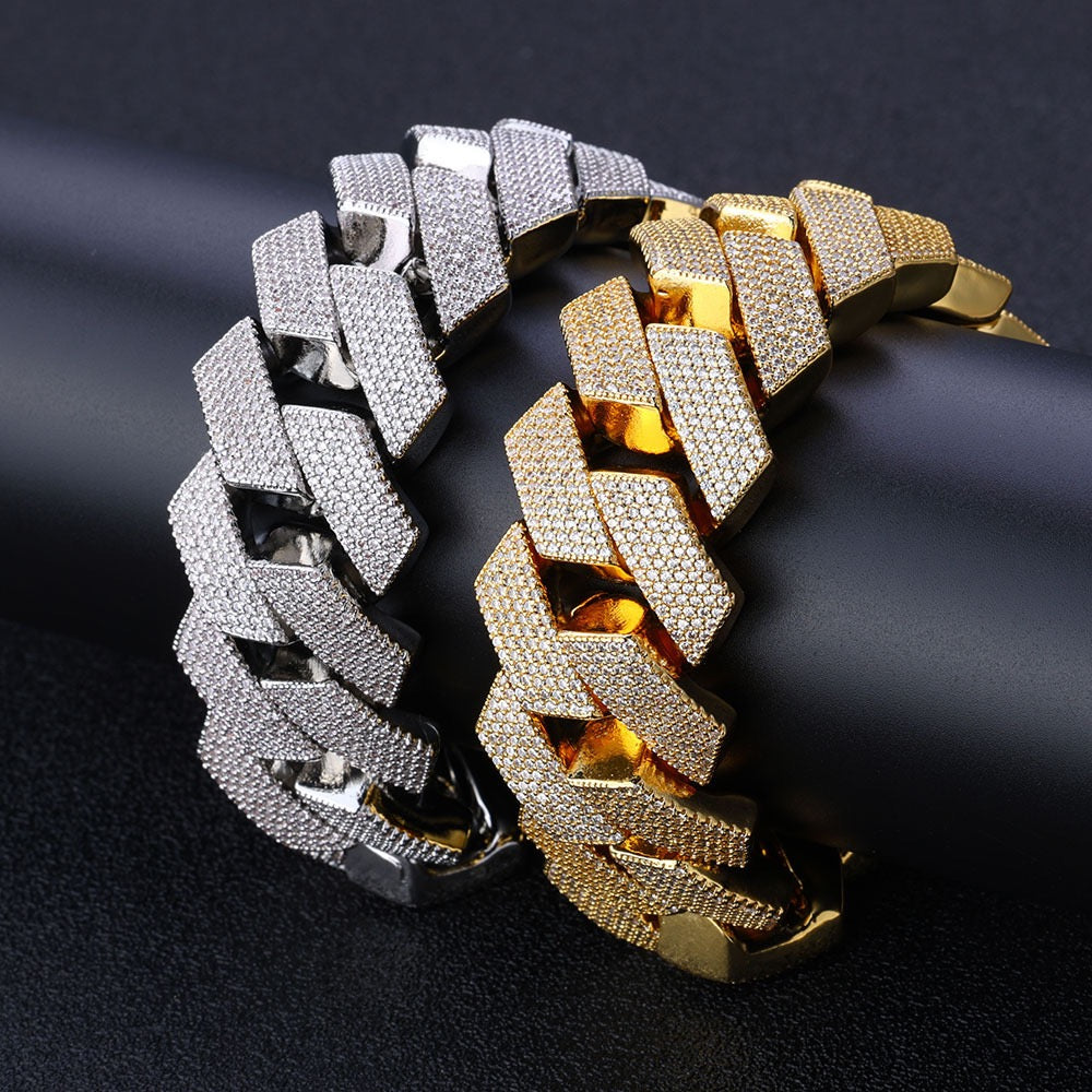 Iced Out 26mm Baguette Cut Cuban Bracelet