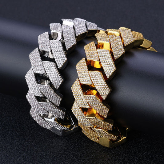 Iced Out 26mm Baguette Cut Cuban Bracelet