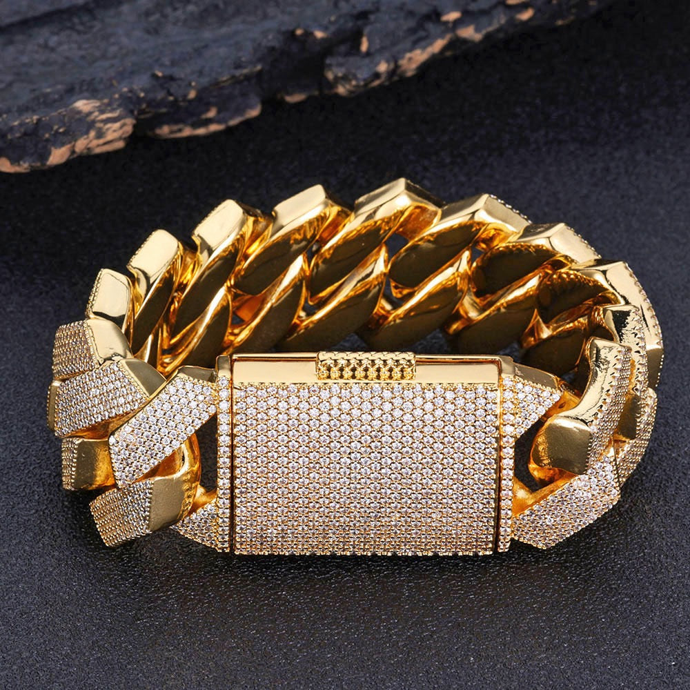 Iced Out 26mm Baguette Cut Cuban Bracelet