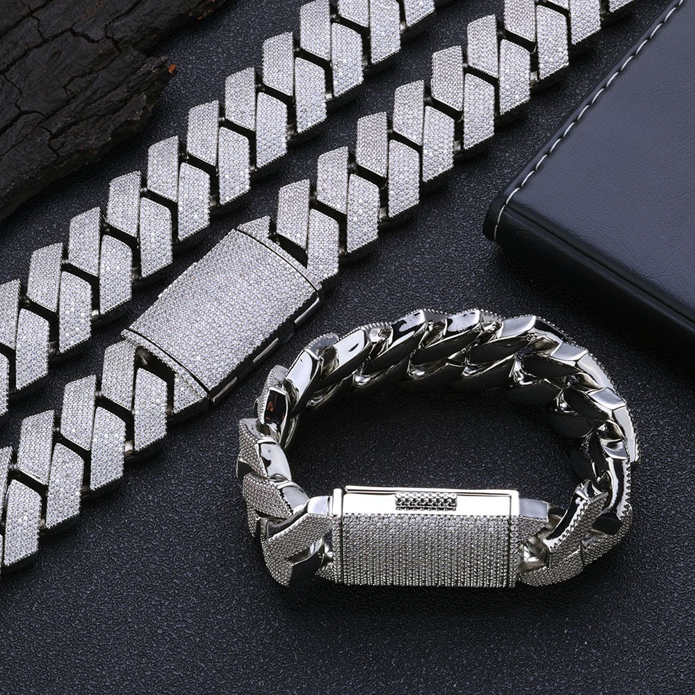 Iced Out 26mm Baguette Cut Cuban Chains
