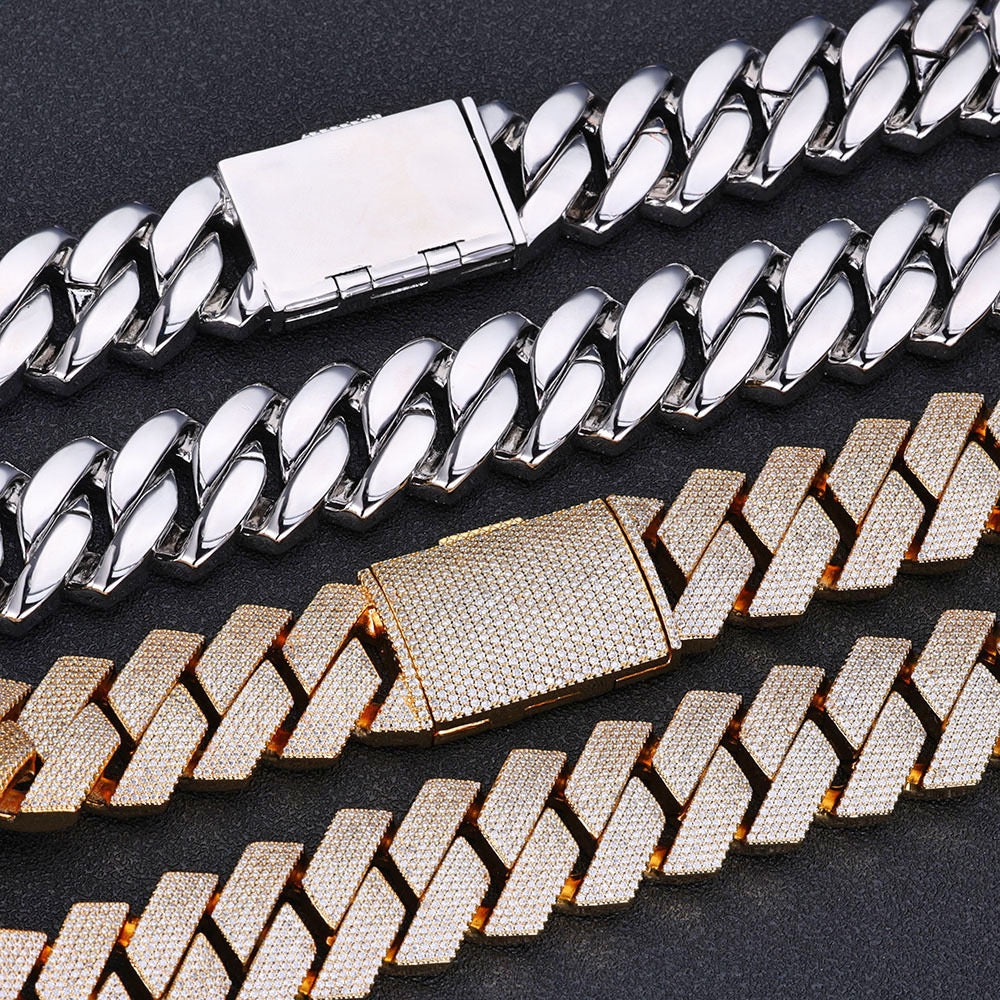 Iced Out 26mm Baguette Cut Cuban Chains
