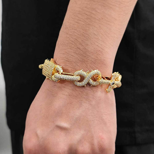 16mm Iced Thorns Cuban Bracelet