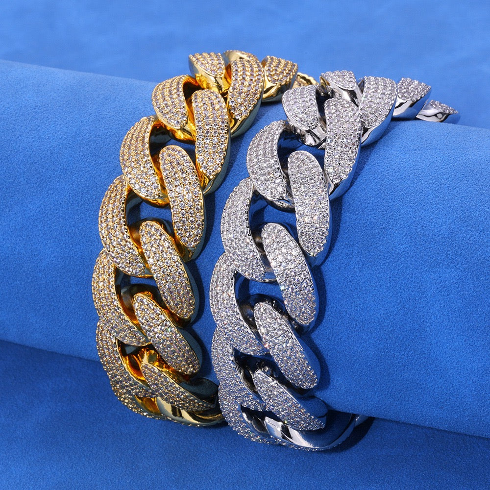 20mm Four-row daimonds Cuban Bracelet