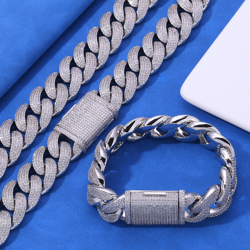 20mm Four-row daimonds Cuban Bracelet