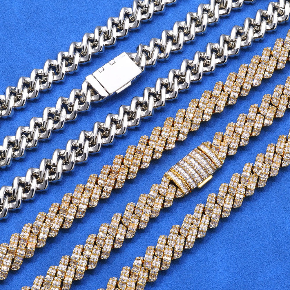 Iced 10mm Baguette Cut Cuban Chains