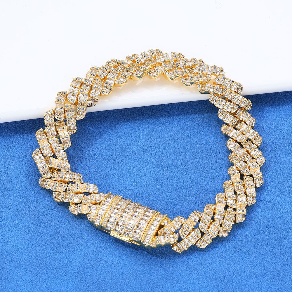 Iced 10mm Baguette Cut Cuban Bracelet