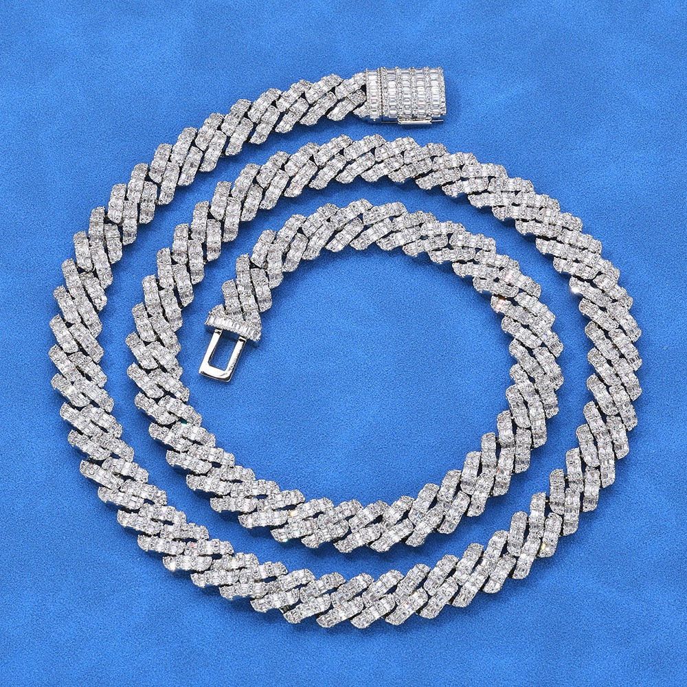Iced 10mm Baguette Cut Cuban Chains