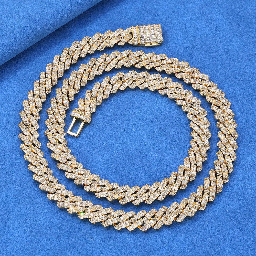 Iced 10mm Baguette Cut Cuban Chains