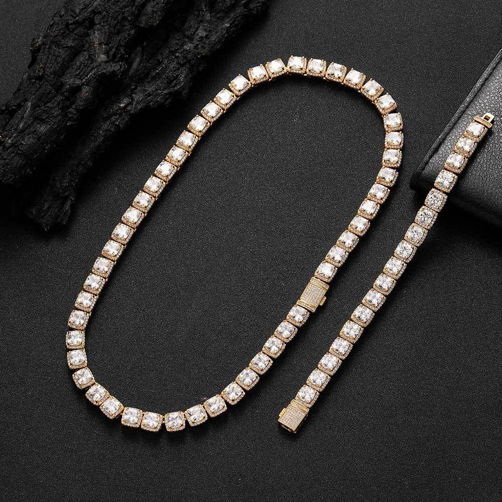 10mm Clustered Tennis Bracelet