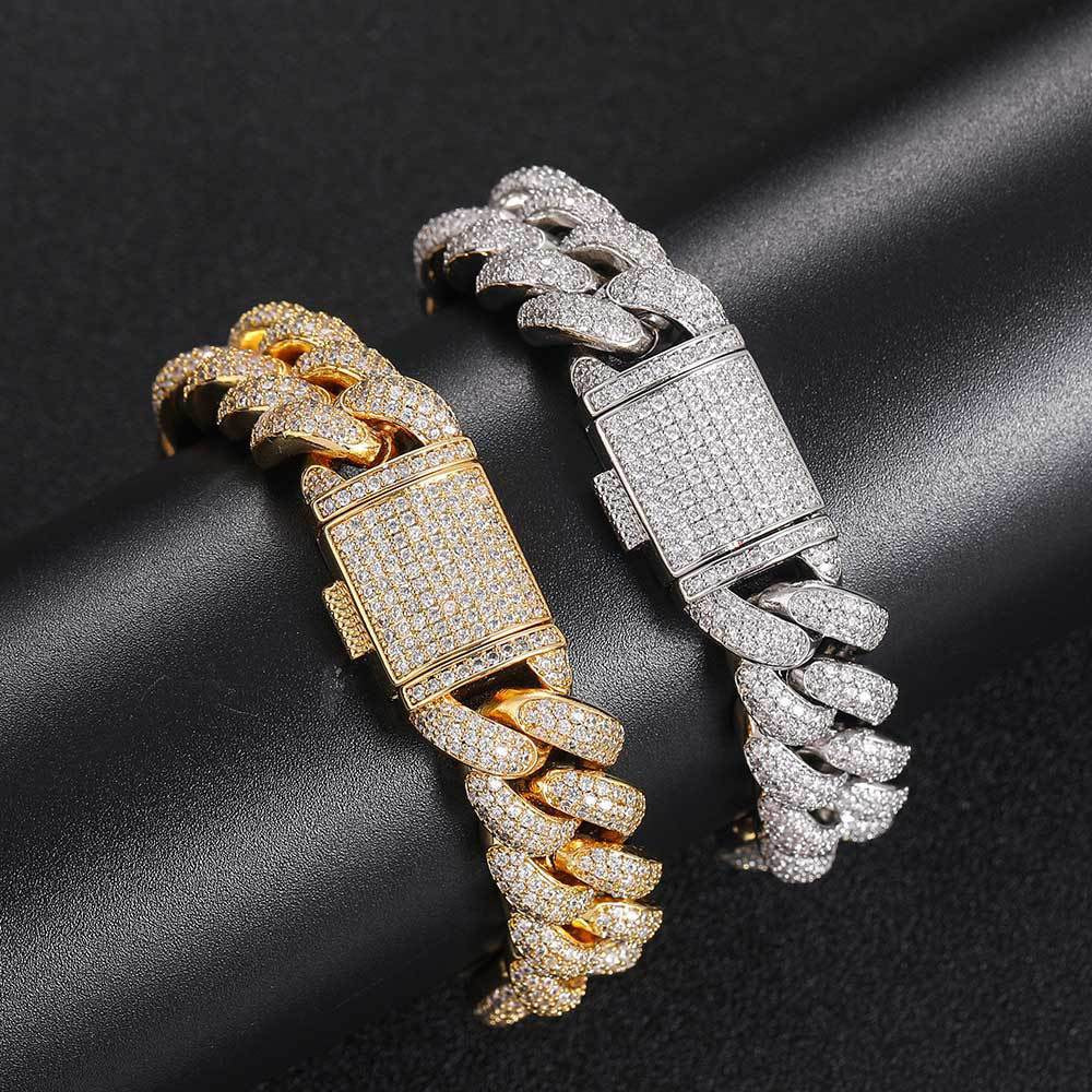 15mm Iced Cuban Link Bracelet