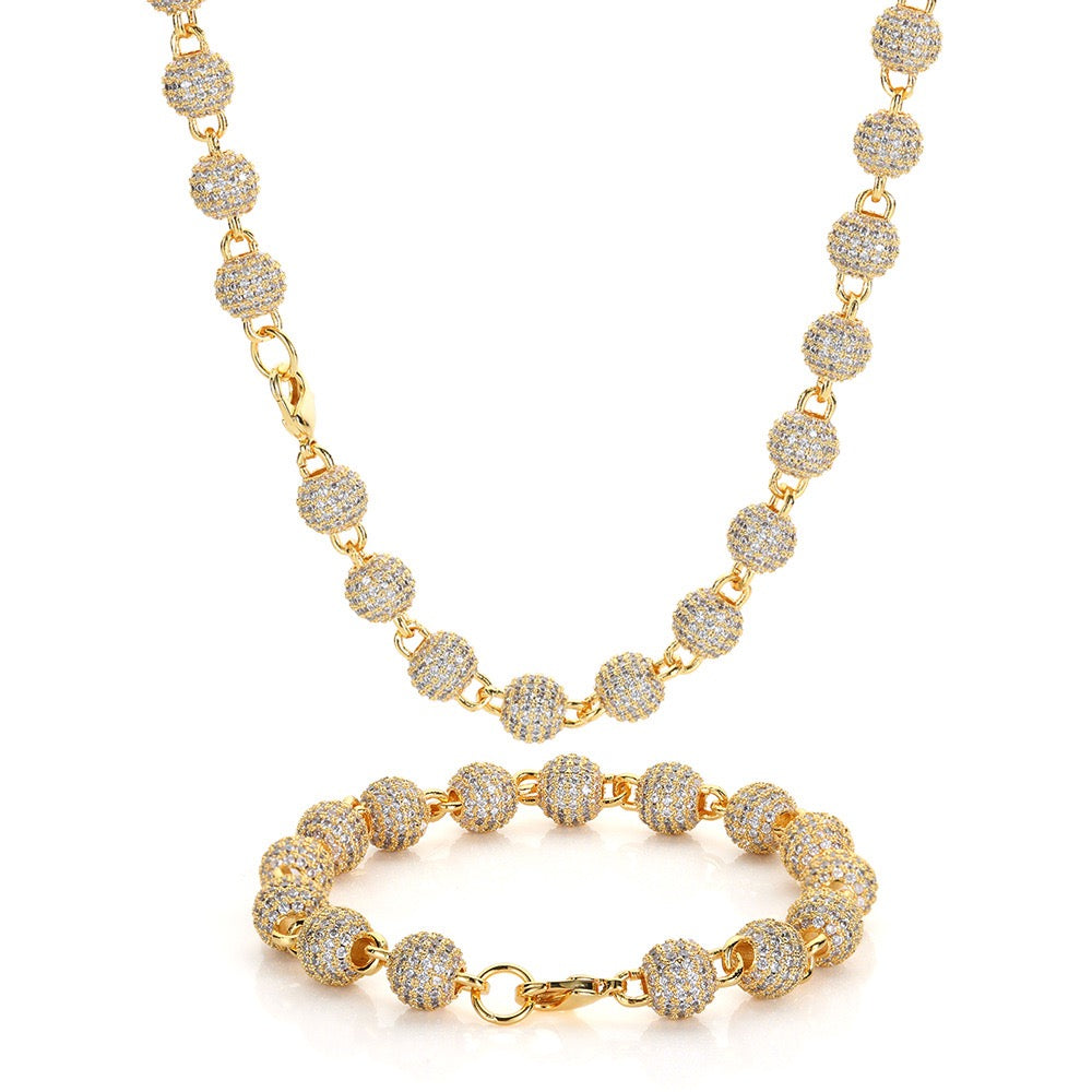 8mm Iced Link Bracelet