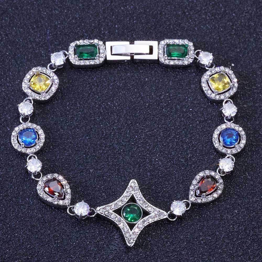 Iced Multi-color Diamonds Bracelet
