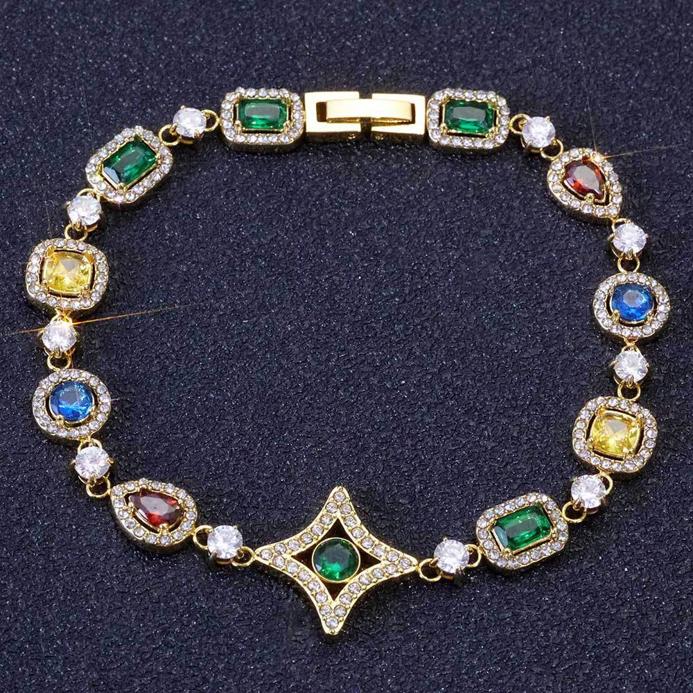 Iced Multi-color Diamonds Bracelet
