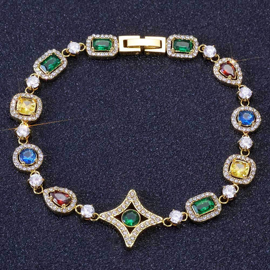 Iced Multi-color Diamonds Bracelet