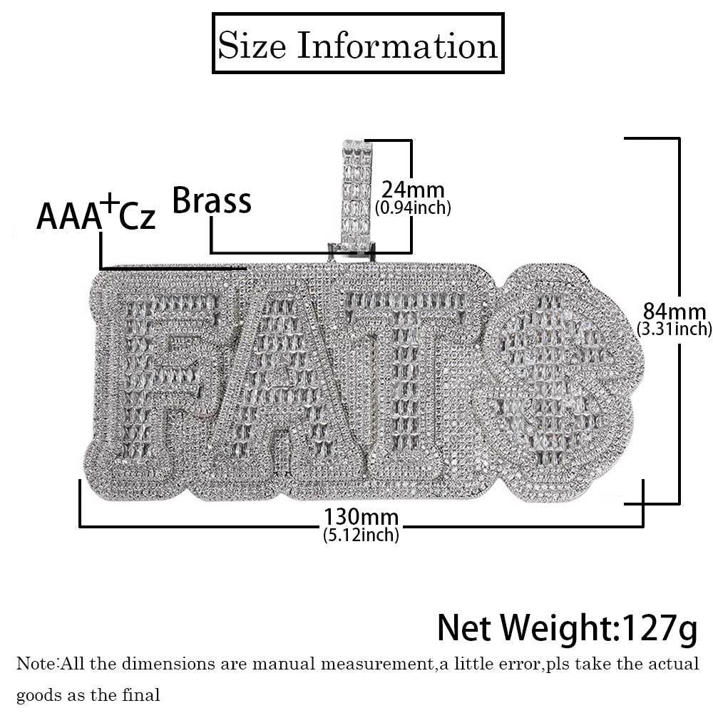 Double Layer Bold Letters/ Numbers  Pendant