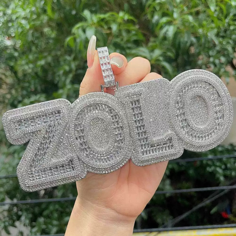 Double Layer Bold Letters/ Numbers  Pendant