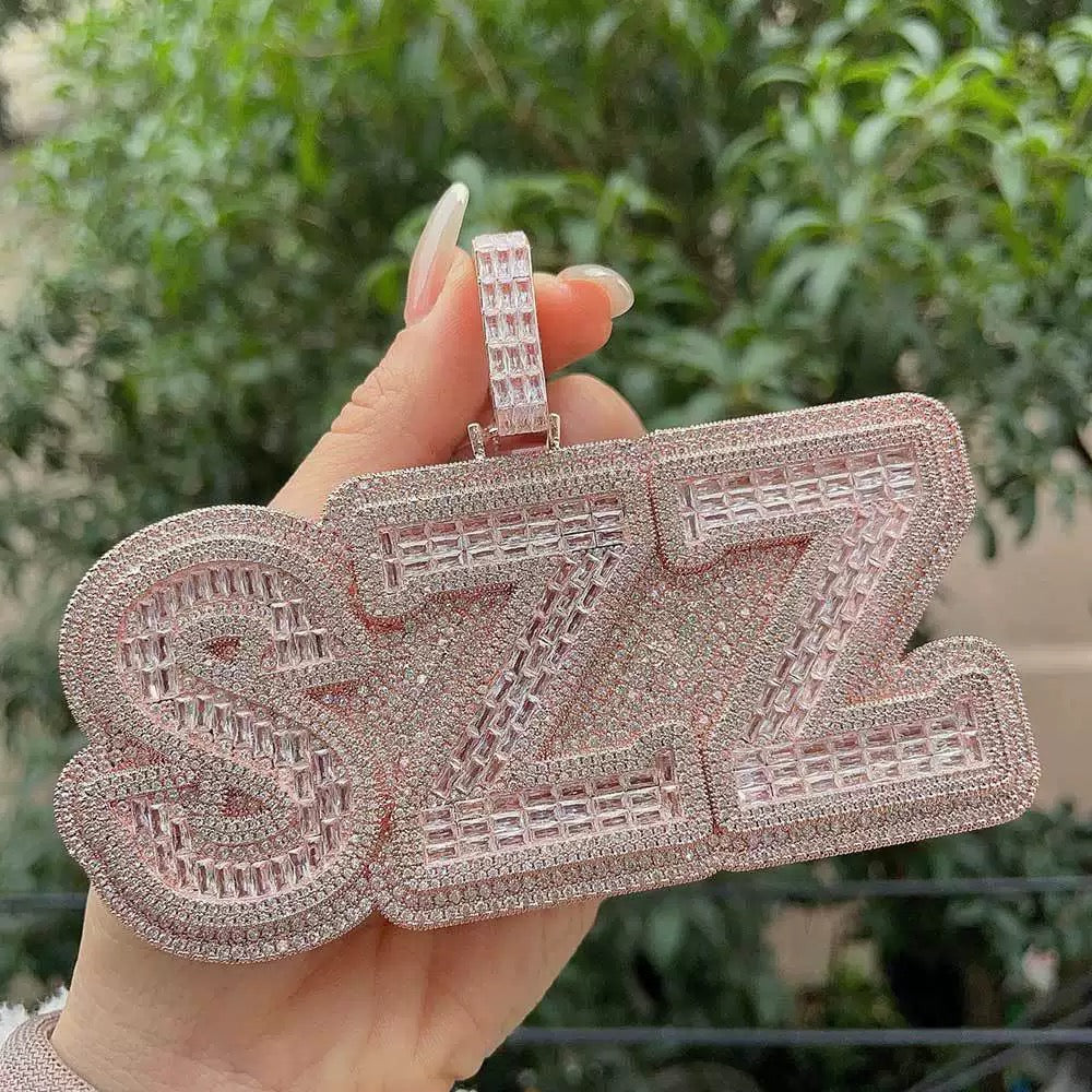 Double Layer Bold Letters/ Numbers  Pendant