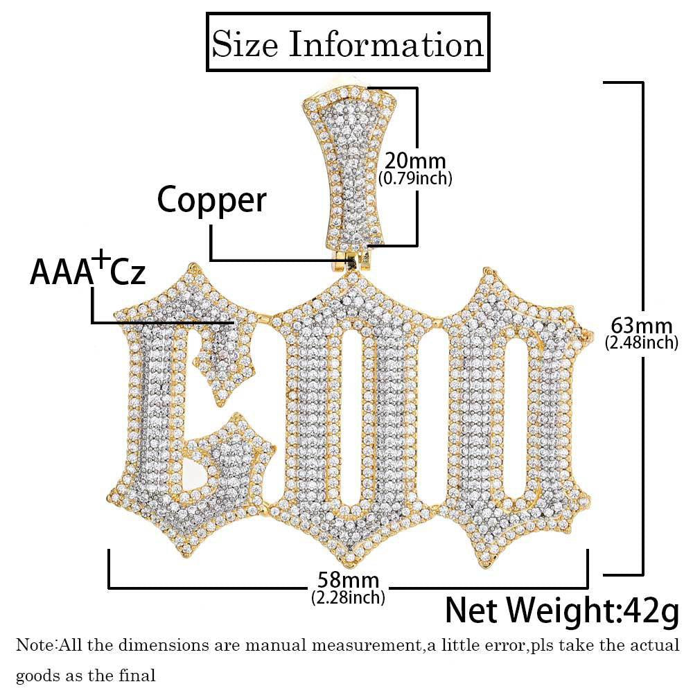 Iced Thorns Letters Pendant