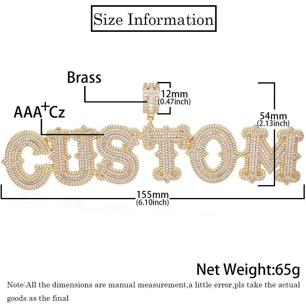 Iced Thorns Letters Pendant