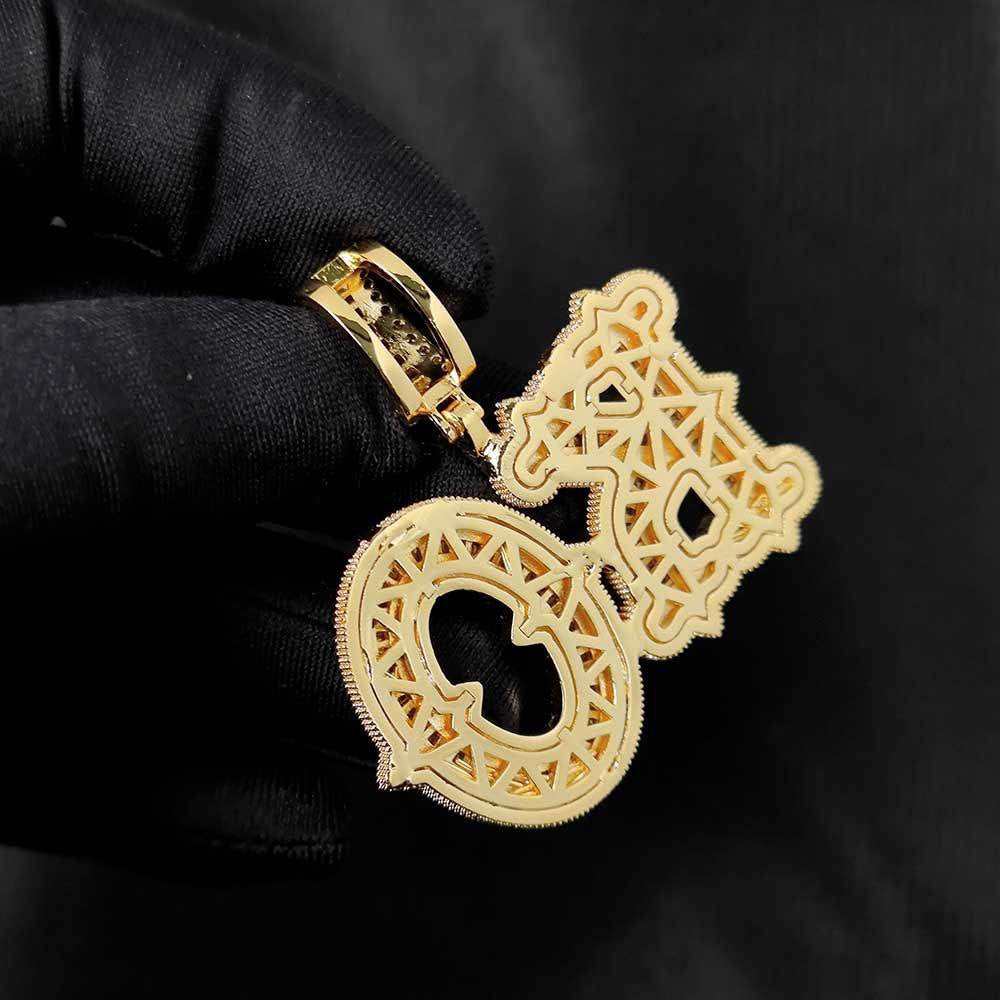 Iced Thorns Letters Pendant