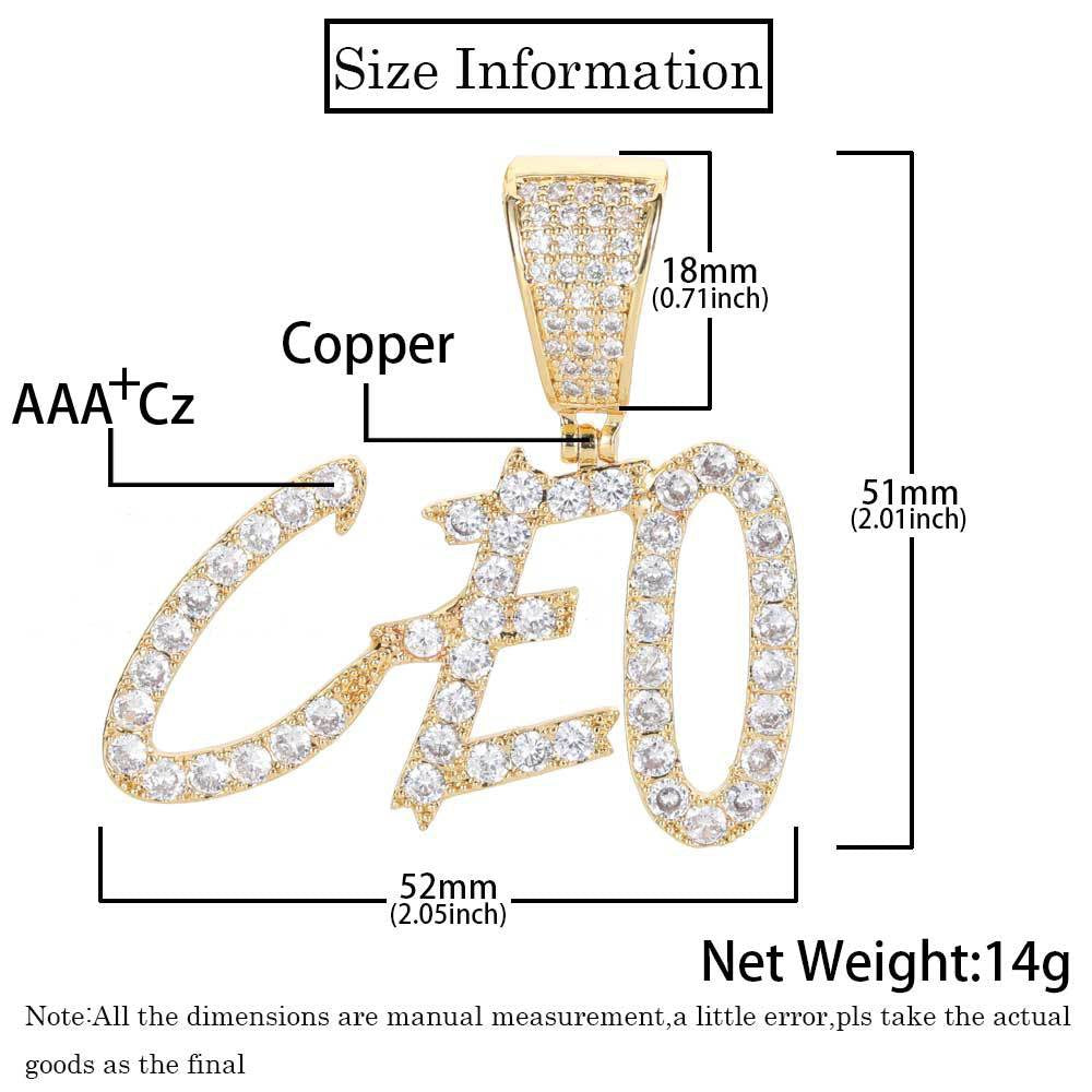 Iced DIY Letters Pendant