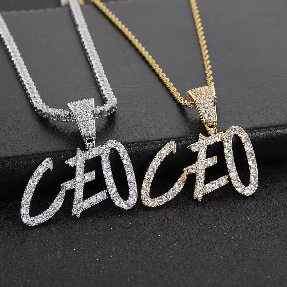 Iced DIY Letters Pendant