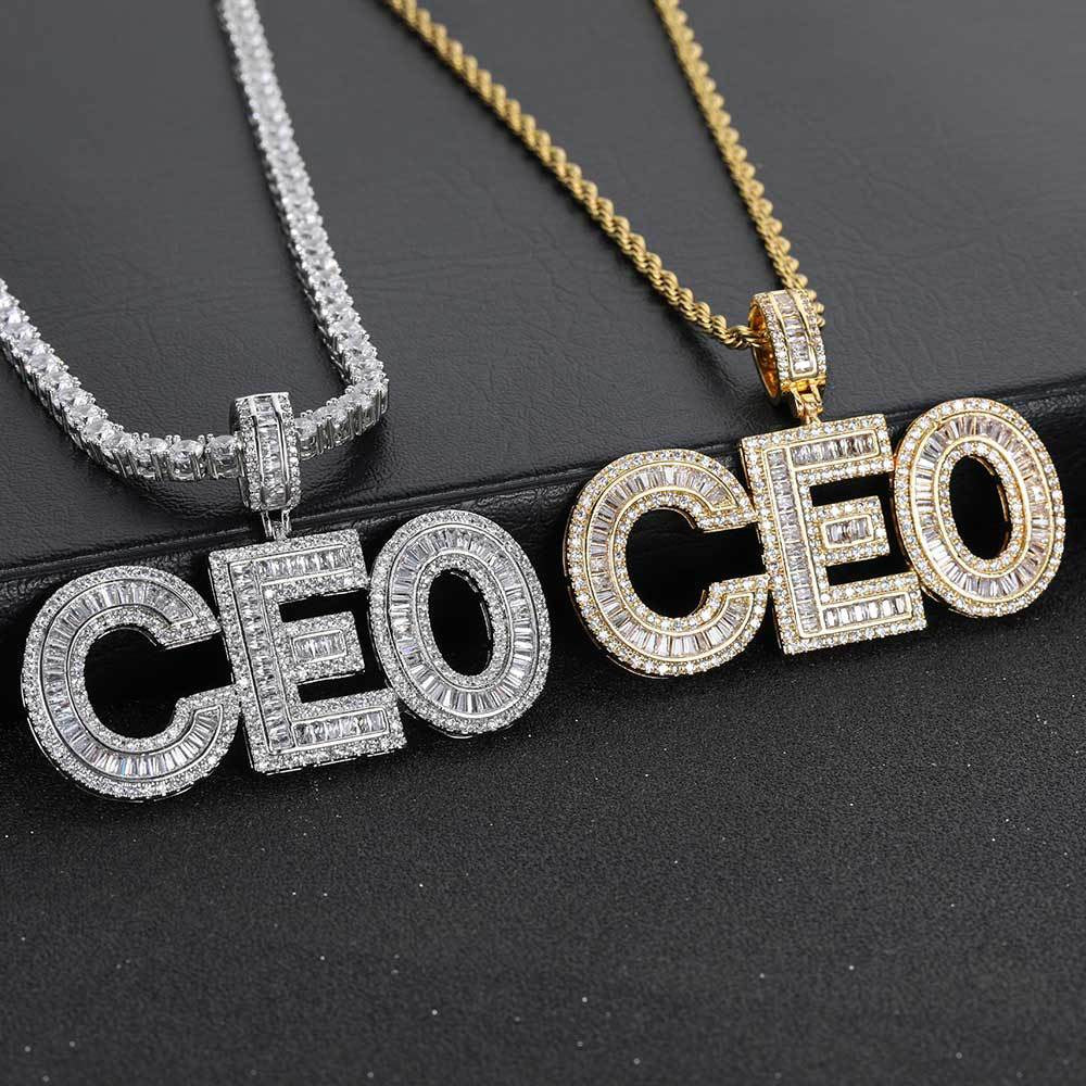 Iced DIY Letters Pendant