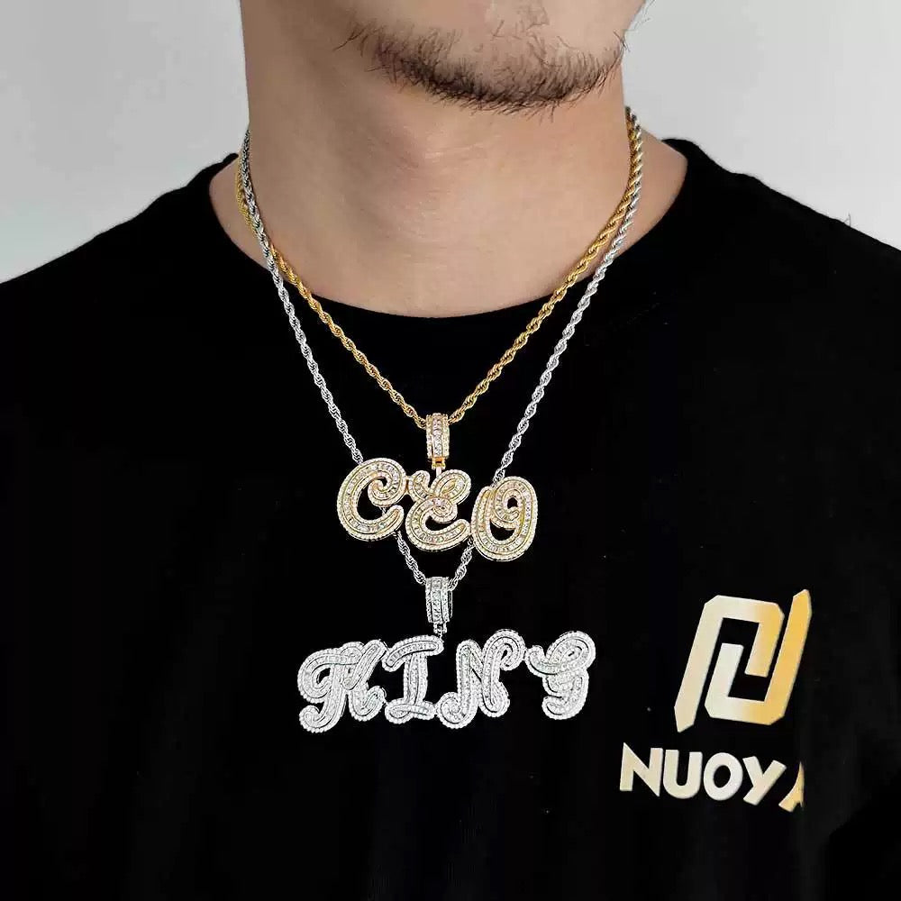 Iced DIY Letters Pendant