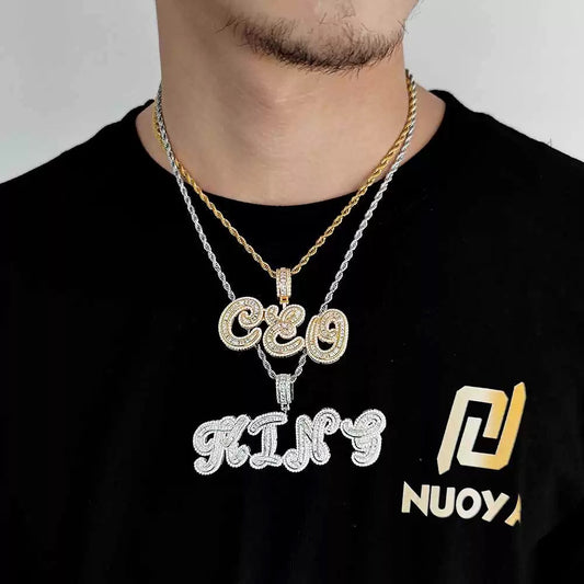 Iced DIY Letters Pendant