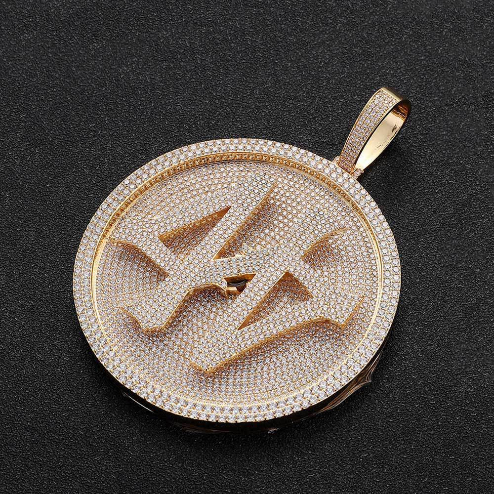 Iced Giant A-Z Custom Letters Rotatable Pendant