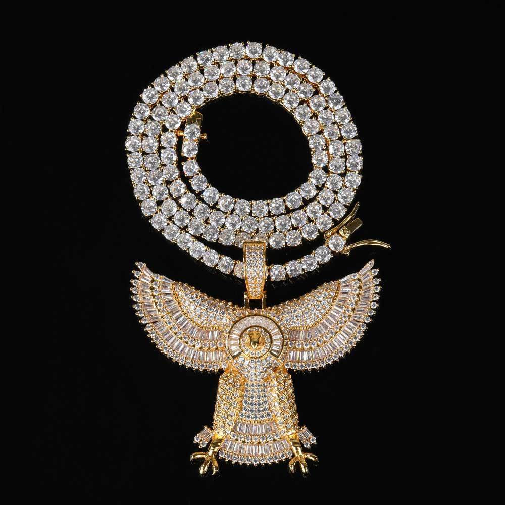 Iced Flying Eagle Pendant