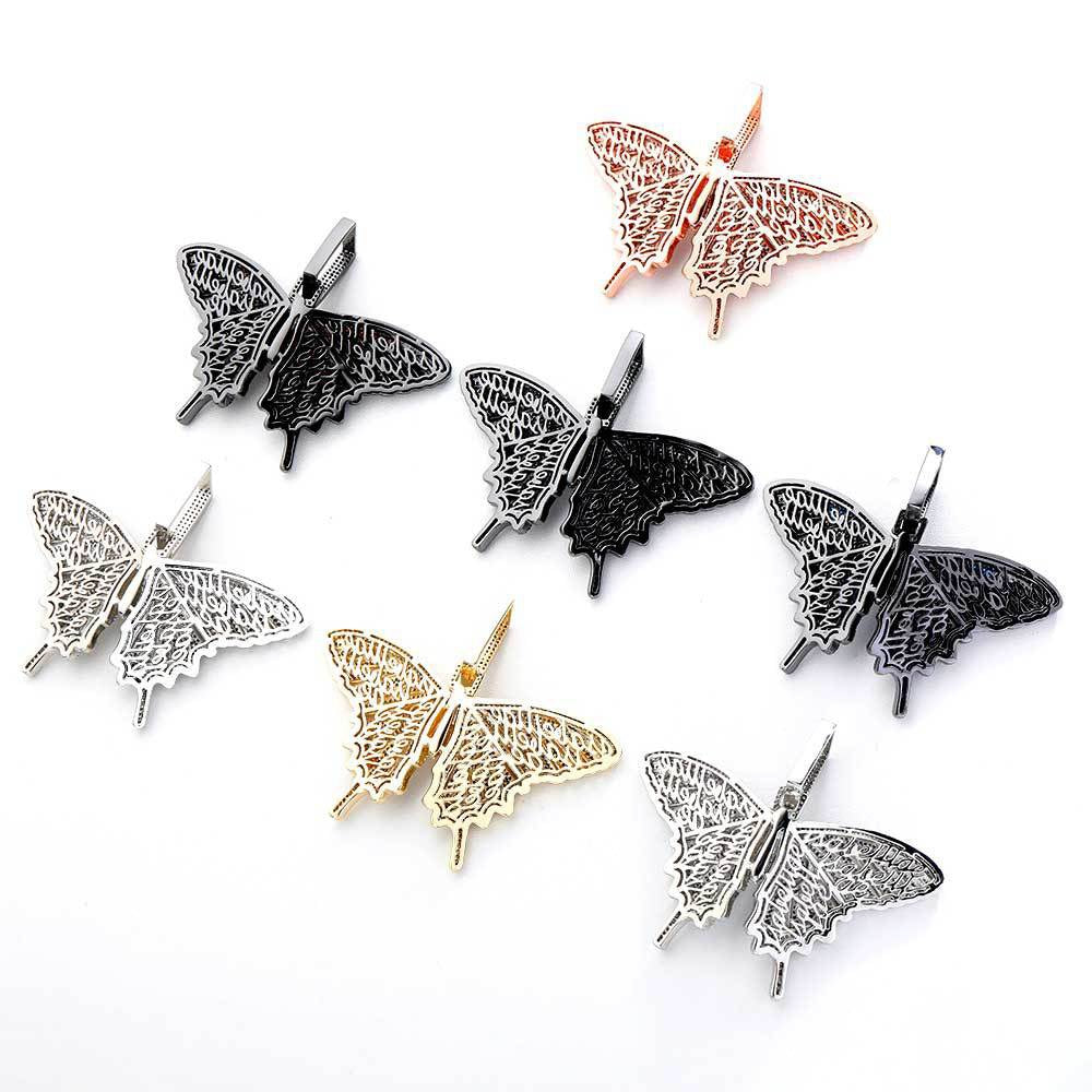 Iced Colorful Butterfly Pendant