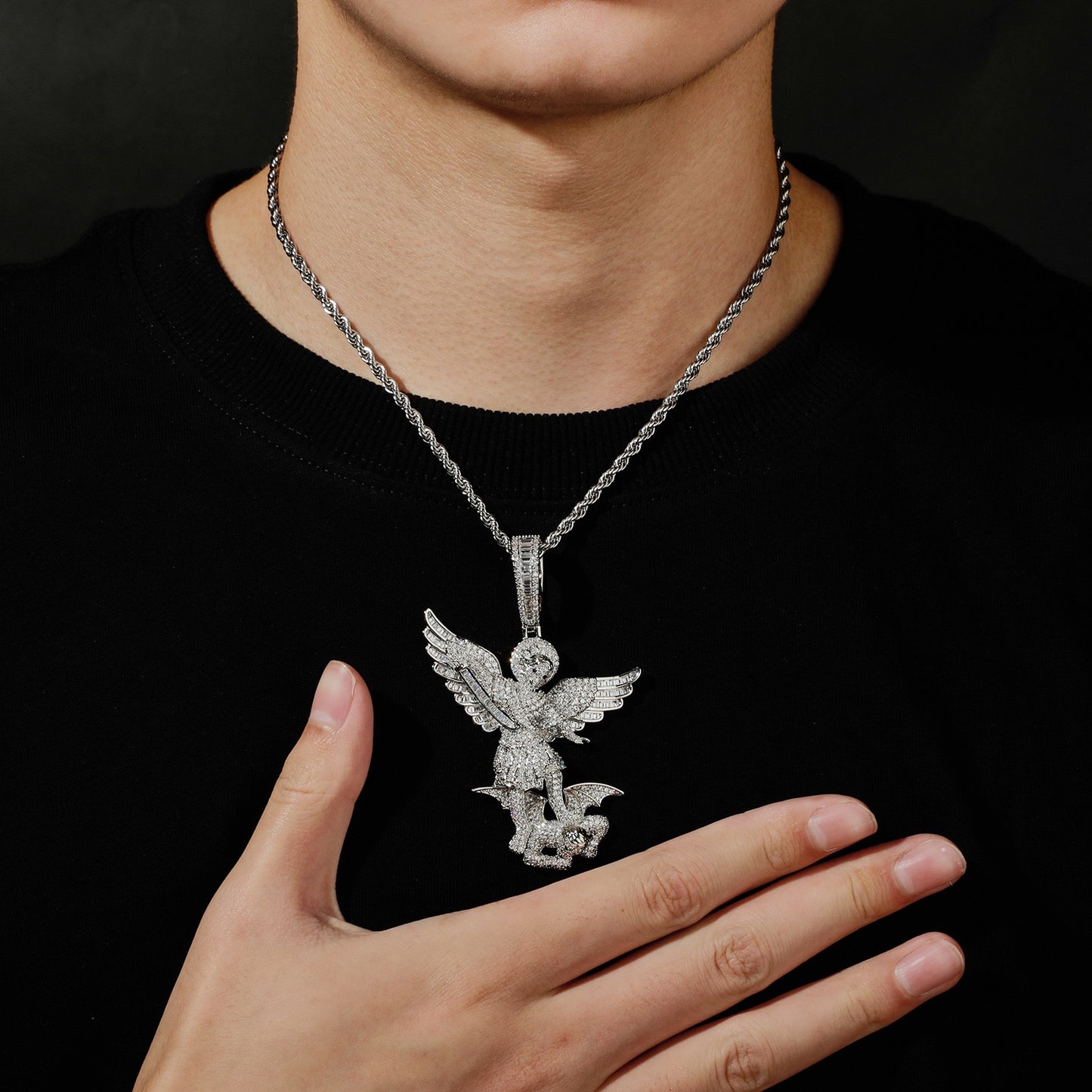 Iced Angel Pendant