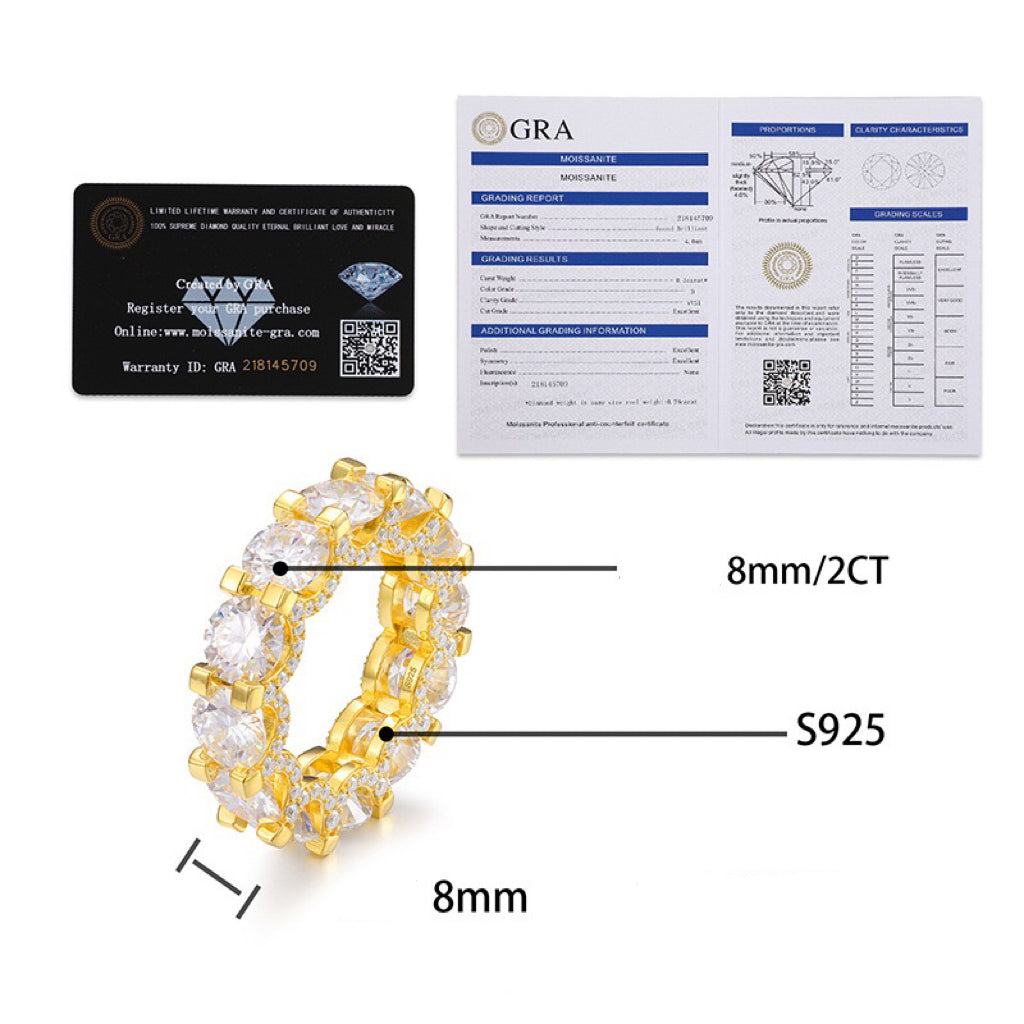 925S & Moissanite Ring