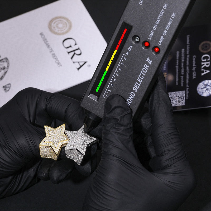 925S & Moissanite Star Ring