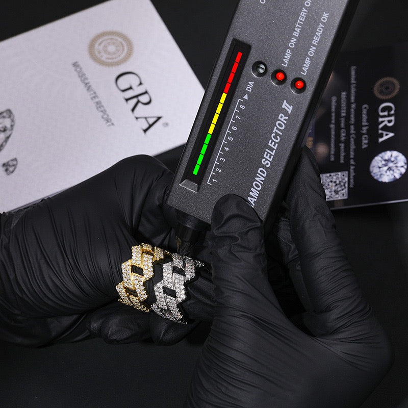 925S & Moissanite Two- Row Ring