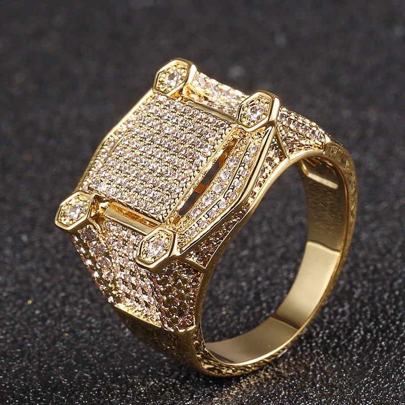 Iced Square Ring