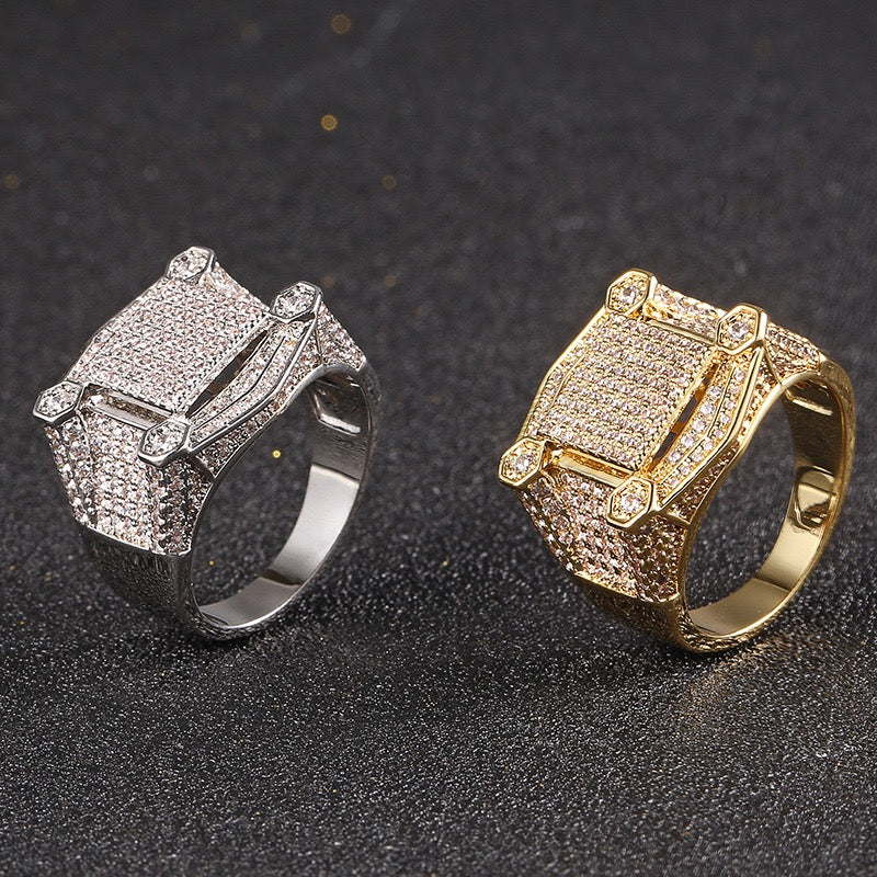 Iced Square Ring