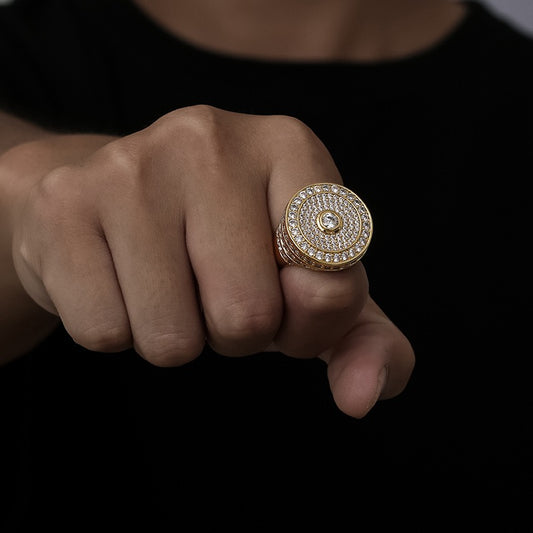 Iced Round Side Ring