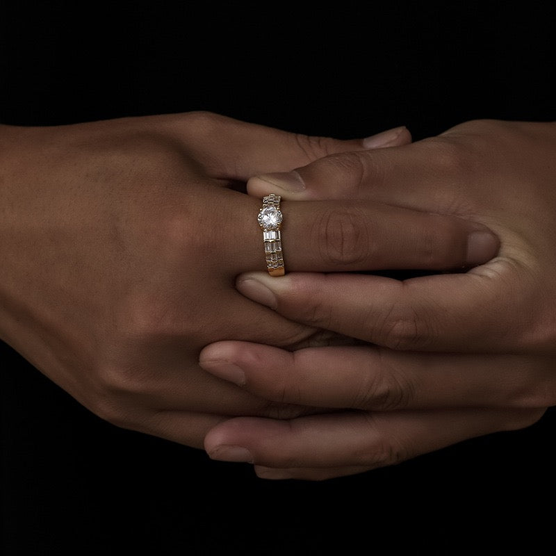 Iced Baguette Ring