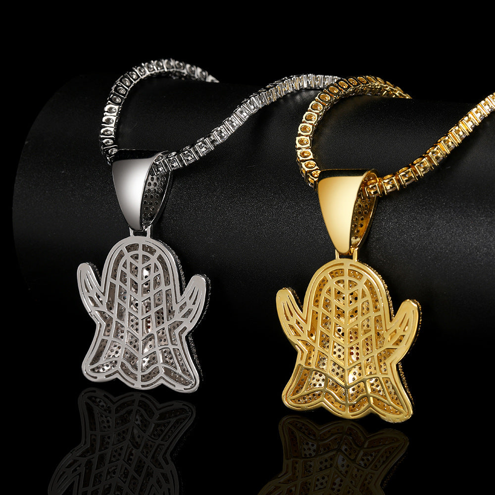 Iced Ghost Emoji Pendant