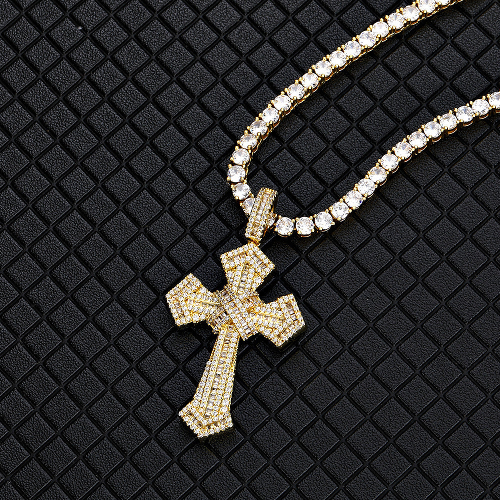 Iced Cross Pendant
