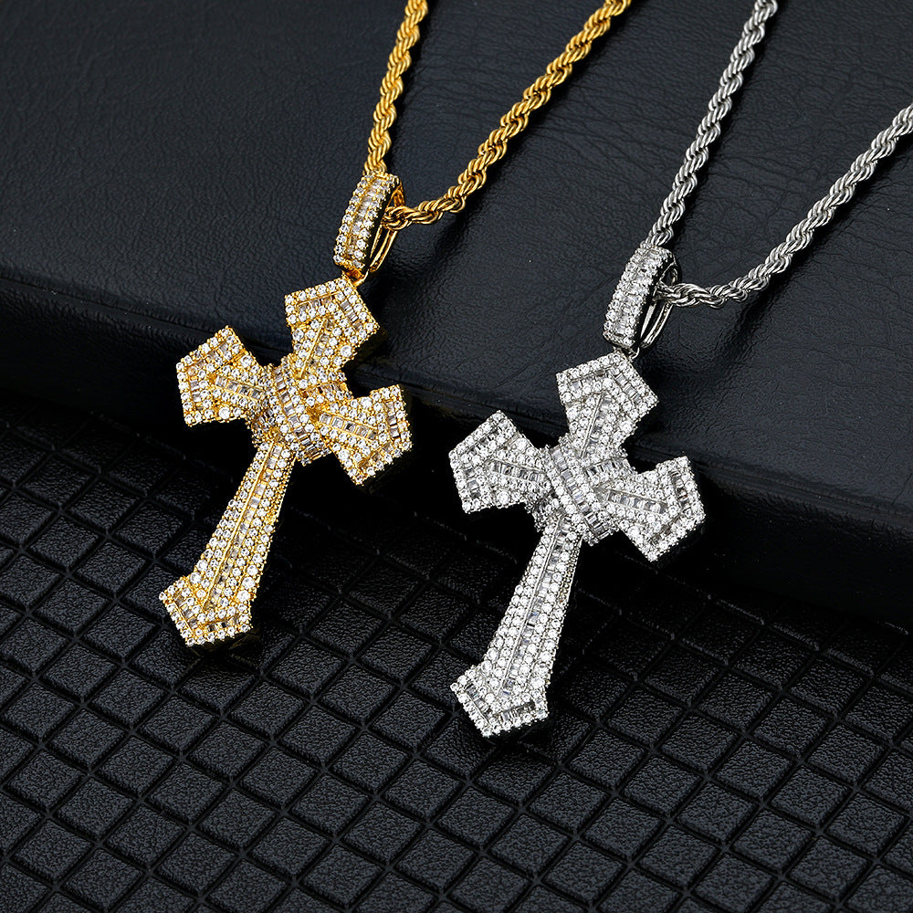 Iced Cross Pendant