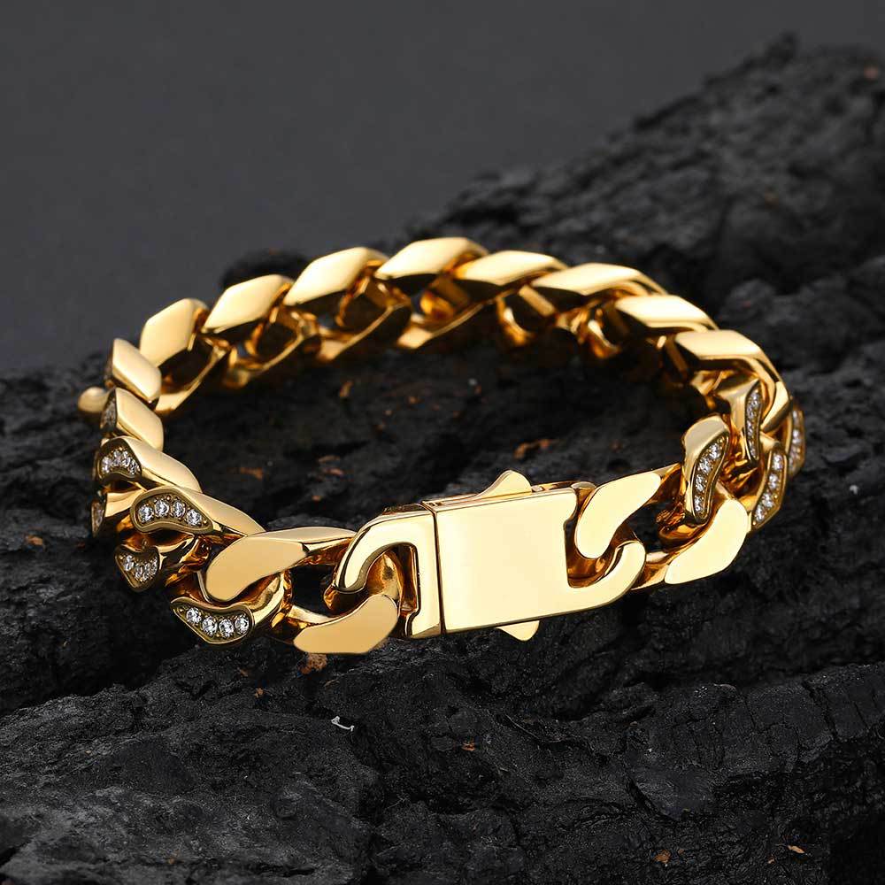 12mm Iced  Cuban Bracelet