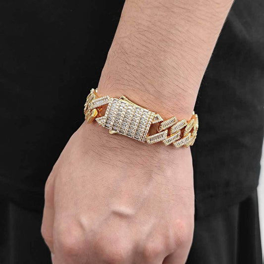 18mm Iced Cuban Bracelet