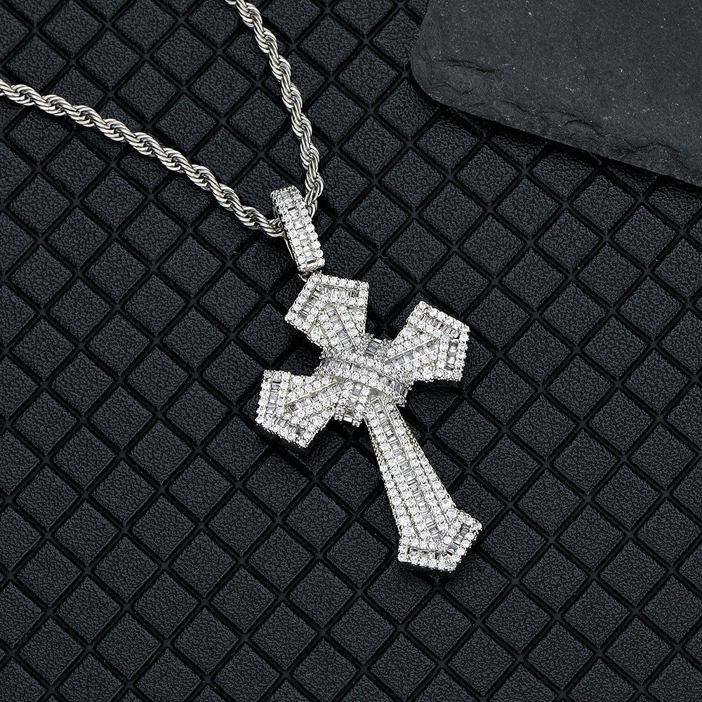 Iced Cross Pendant